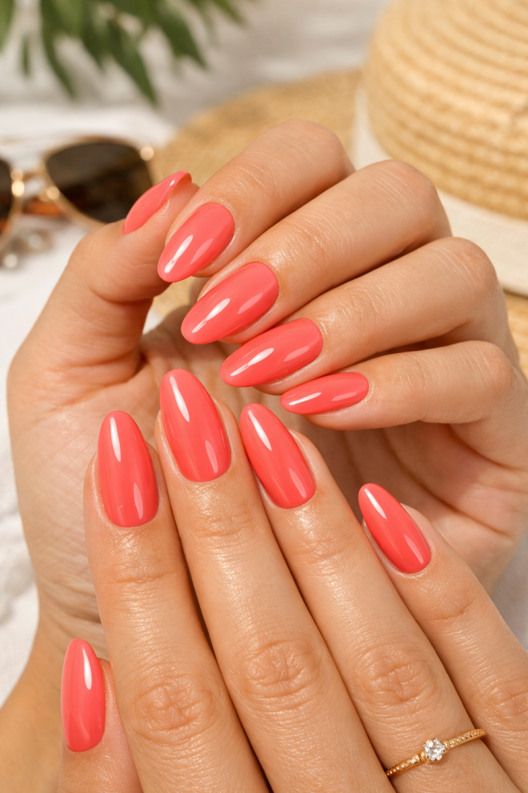 15 Warm and Vibrant Coral Nail Looks for Summer